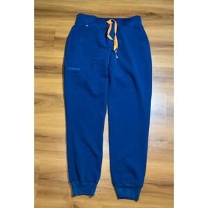 Womens Figs Nursing Medical Work Drawstring Teal Jogger Pants